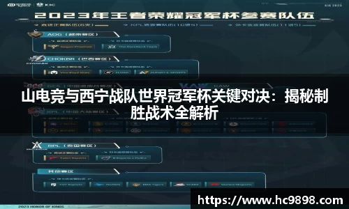 山电竞与西宁战队世界冠军杯关键对决：揭秘制胜战术全解析