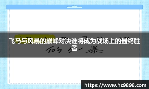 飞马与风暴的巅峰对决谁将成为战场上的最终胜者